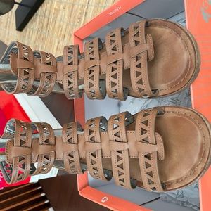 Brown gladiator sandals